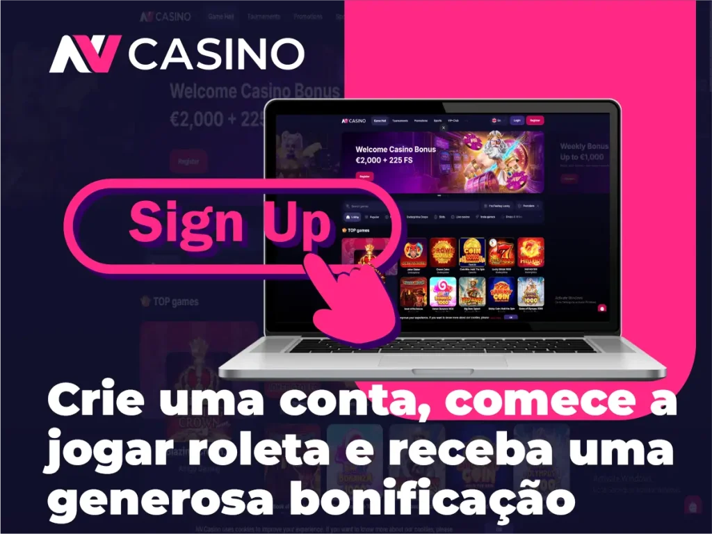 Crie uma conta, comece a jogar roleta e receba uma generosa bonificação